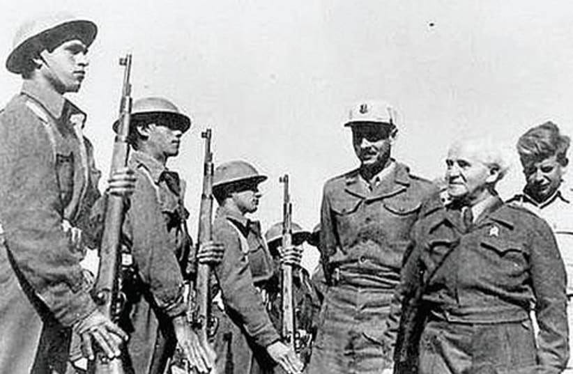 Ben-Gurion and Carmeli troops (photo credit: Toldot Milhemet Hakomemiyut)