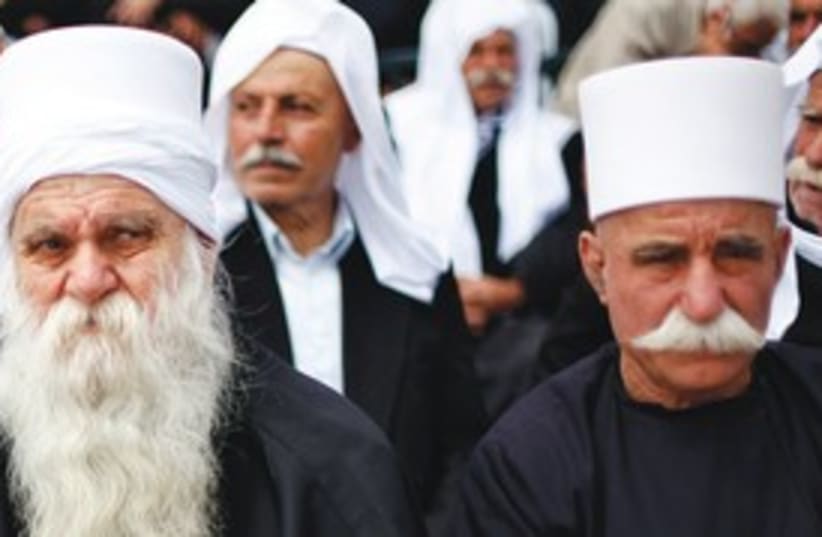 Druse men gather to mark Syria’s independence from France in (photo credit: reuters)