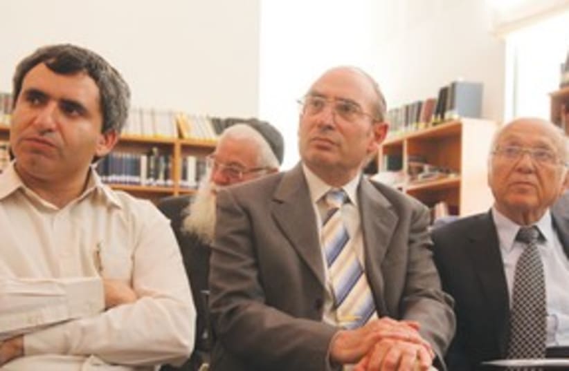 MK ZE’EV ELKIN, Justice Minister Yaakov Neeman 311 (photo credit: Marc Israel Sellem/The Jerusalem Post)