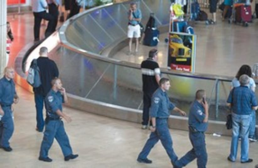 Police at Ben Gurion Airport 311 (R) (photo credit: Nir Elias/Reuters)