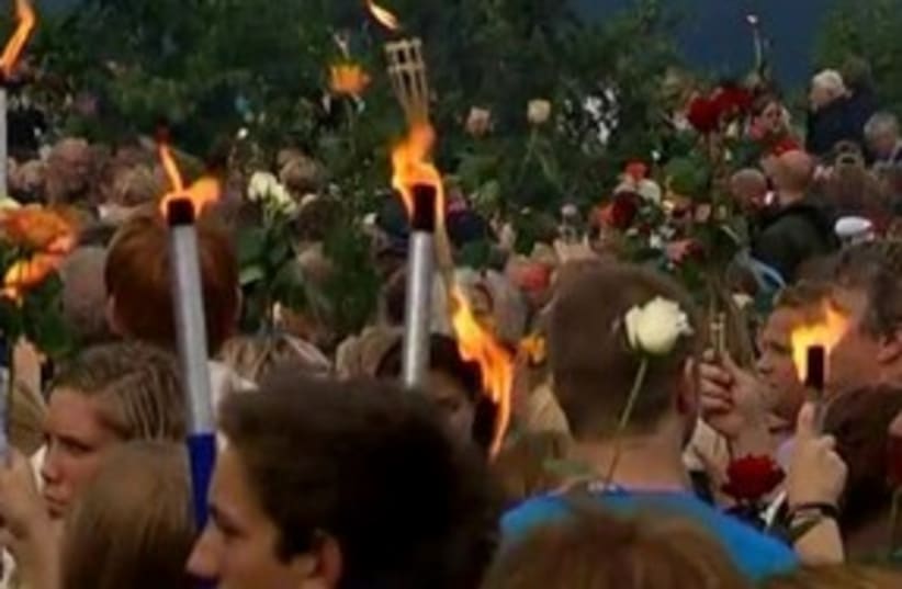 Norway torch parade 311 R (photo credit: REUTERS)