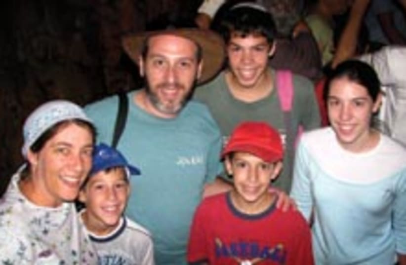 We did not feel a need to be in Jerusalem: says Moira, pictured here with Danny and their four children. (photo credit: Abigail Klein)