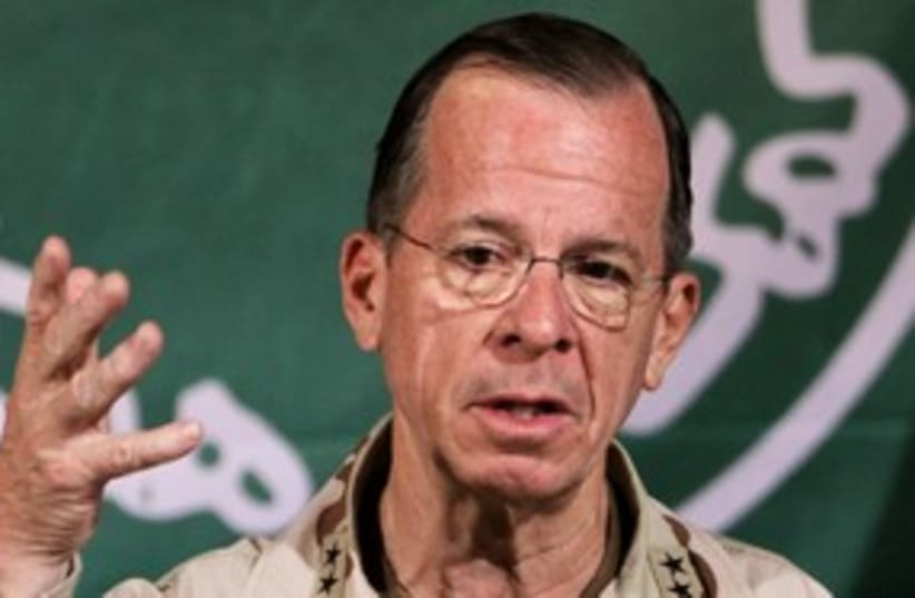 US Chairman of Joint Chiefs Admiral Mike Mullen 311 (R) (photo credit: REUTERS/Mohammad Ismail)