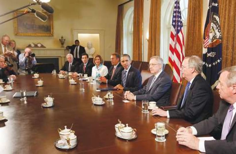 US lawmakers during this week's debt debate. (photo credit: Reuters)
