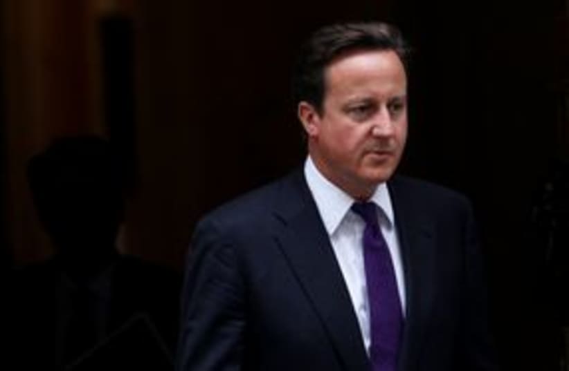 UK Prime Minister David Cameron 311 (R) (photo credit: REUTERS/Suzanne Plunkett)