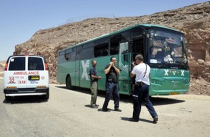 Egged bus attacked 311 R (photo credit: REUTERS/Lior Grundman)
