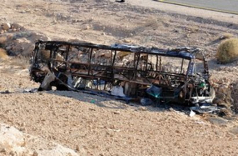 Bombed out Egged bus terrorism terror attack 311 (R) 2 (photo credit: Israel Defense Forces)