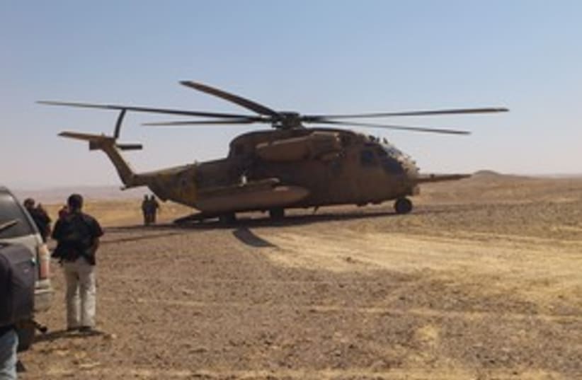 Helicopter Egypt Border 311 (photo credit: Herb Keinon)
