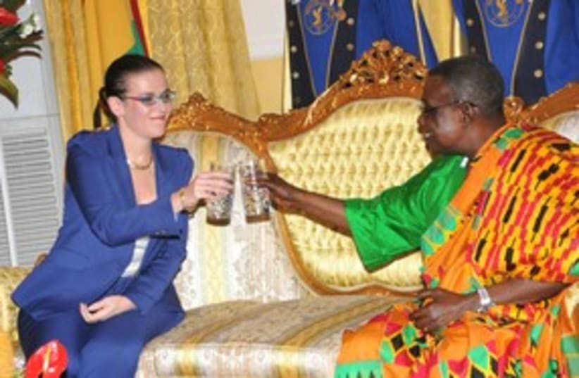 Ambassador Sharon Bar-li with Ghanian president 311 (photo credit: Courtesy of Foreign Ministry)