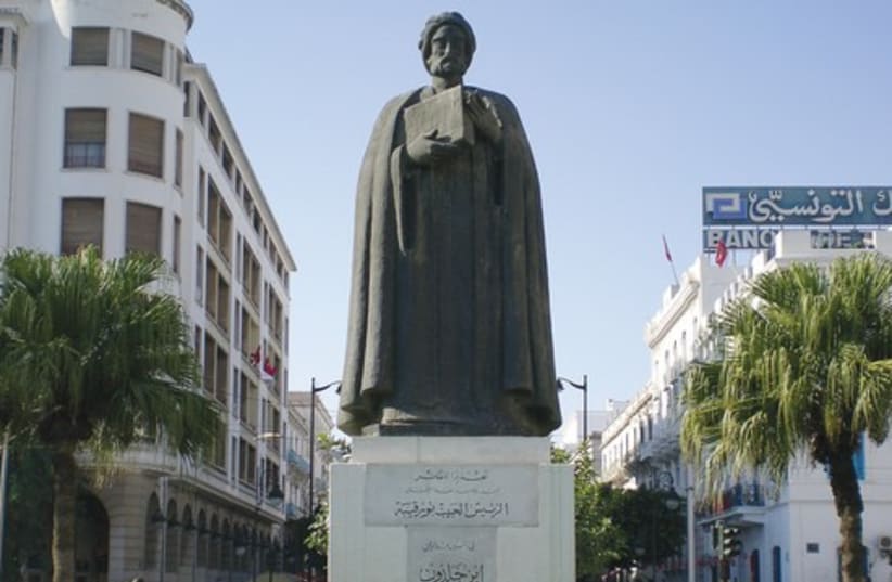 Ibn Khaldoun statue 521 (photo credit: Creative Commons)