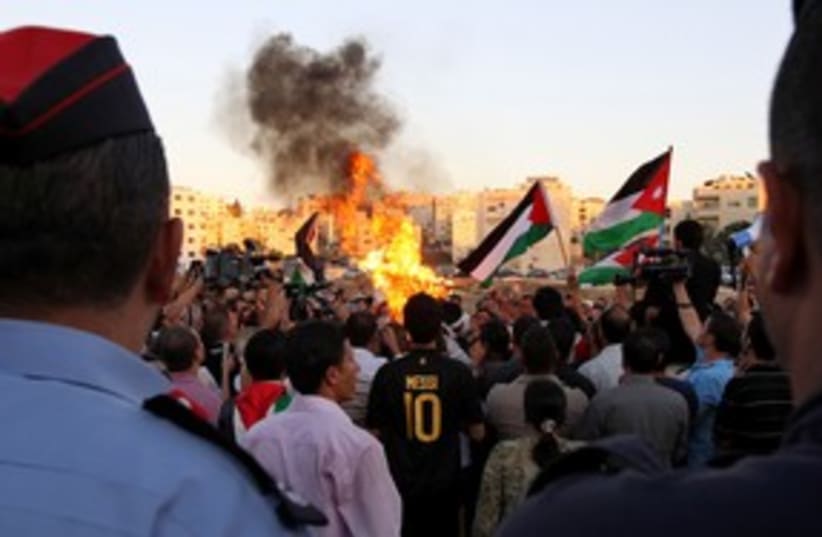 Jordan embassy protest 311 (photo credit: Reuters)