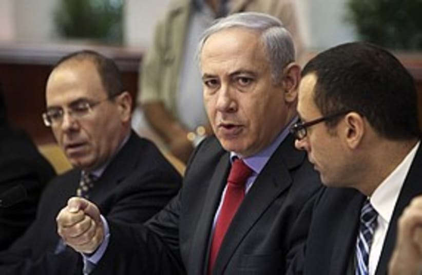 Netanyahu cabinet meeting 311 (photo credit: Reuters)