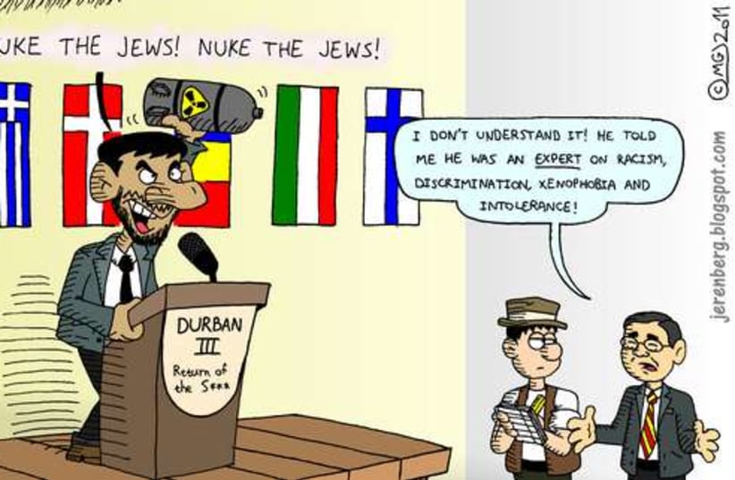Durban III Cartoon 521 (photo credit: Menachem Jerenberg)