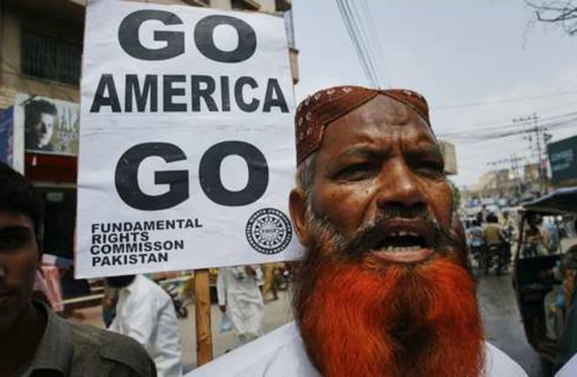 Anti US rally in Pakistan 521 (photo credit:  REUTERS/Akram Shahid)