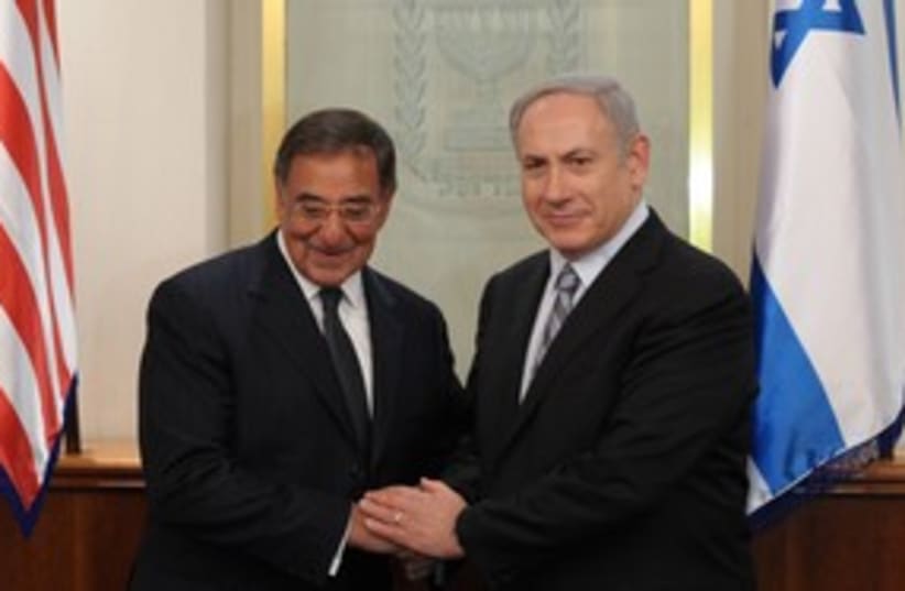 Netanyahu meets Panetta 311 (photo credit: Amos Ben Gershom/GPO)