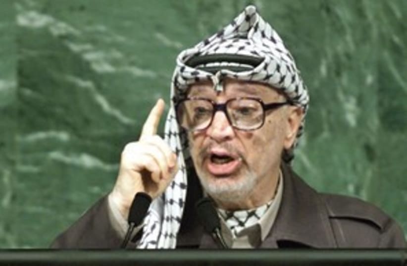 Arafat at UN (photo credit: REUTERS)