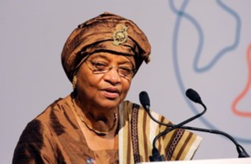 File photo of President of Liberia, Ellen Johnson-Sirleaf 31 (photo credit: REUTERS/Paul Hackett/)