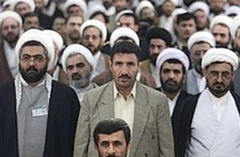 Ahmadinejad clerics 224. (photo credit: AP [file])