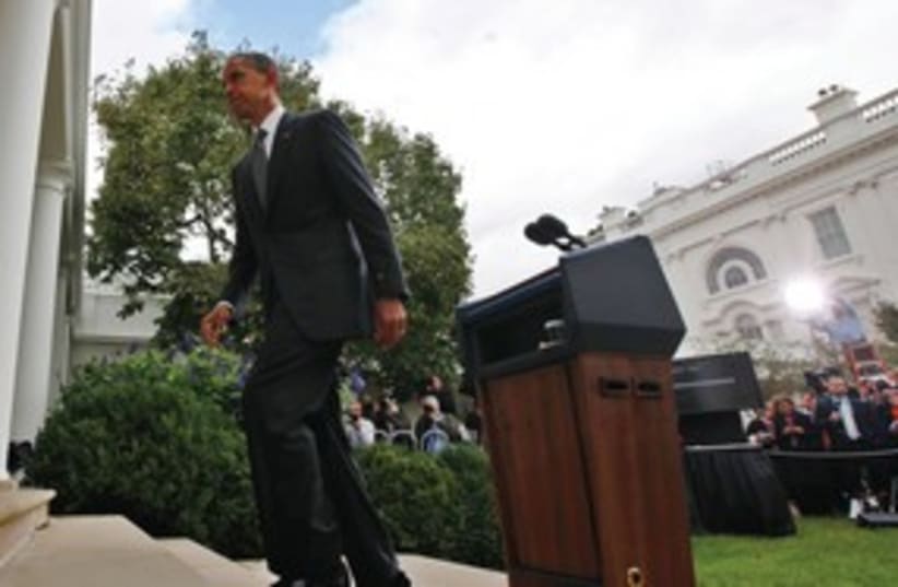 US President Barack Obama 311 (R) (photo credit: REUTERS)