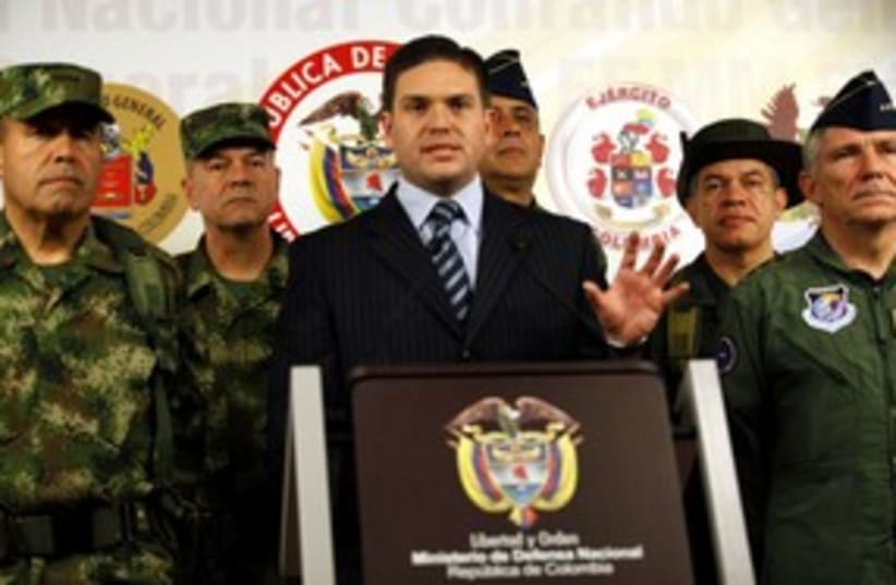 Colombia's Defence Minister Juan Carlos Pinzon (photo credit: Reuters)