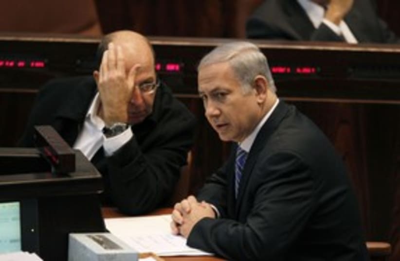 PM Netanyahu, Deputy PM Yaalon_311 (photo credit: Reuters)