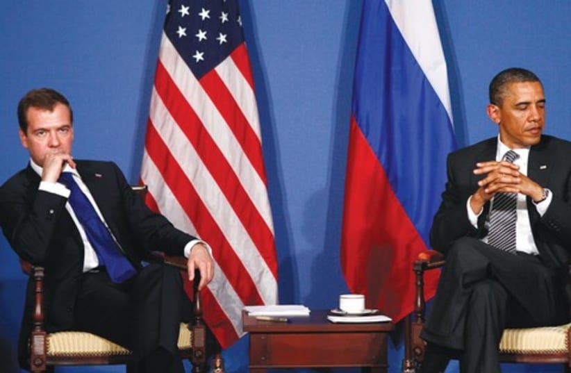 Obama and Medvedev 521 (photo credit: REUTERS)