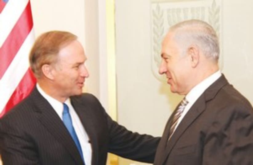 Randy Forbes with Netanyahu 311 (photo credit: Sasson Tiram)
