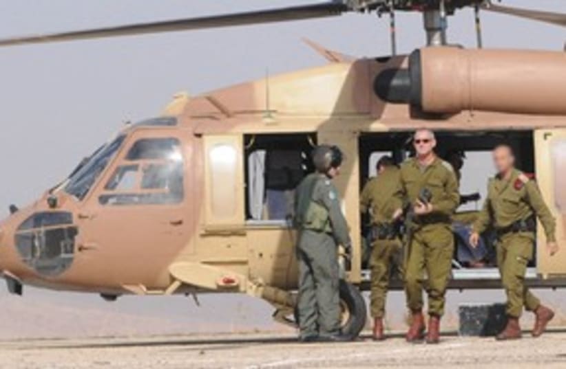 Benny Gantz, helicopter_311 (photo credit: IDF Spokesperson's Office)