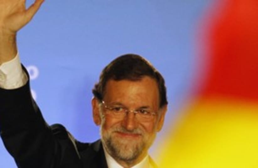 Spain's Mariano Rajoy 311 R (photo credit: REUTERS/Juan Medina)