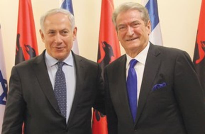 Netanyahu meets with Albanian PM Sali Berisha 311 (photo credit: Marc Israel Sellem/The Jerusalem Post)