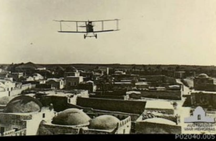 German plane over Ramla 311 (photo credit: Australian War Memorial collection)
