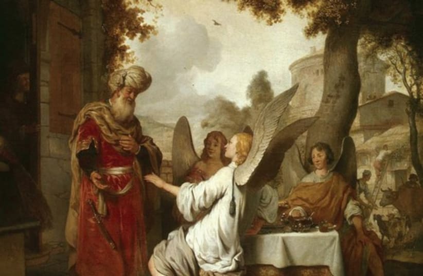 Abraham visited by angels 521 (photo credit: Creative Commons)