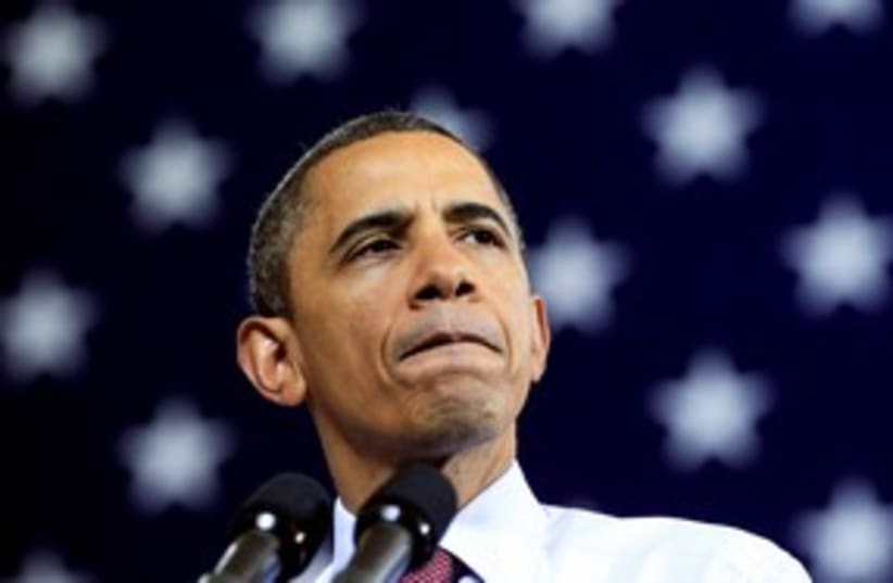 US President Barack Obama 311 (R) (photo credit: REUTERS/Kevin Lamarque )