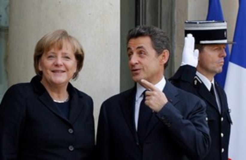 Sarkozy Merkel 311 R (photo credit: REUTERS/John Schults )