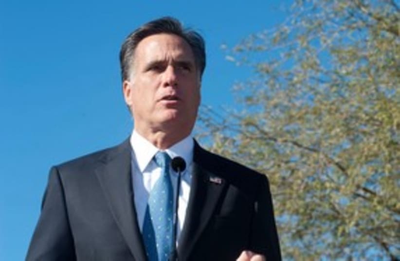 Republican presidential candidate Mitt Romney 311 (R) (photo credit: REUTERS/Laura Segall)