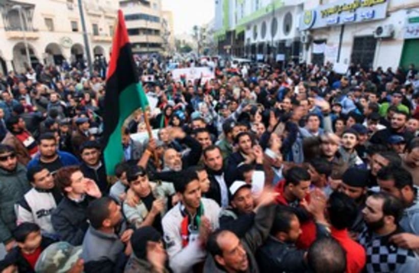 Libyans protest against NTC in Benghazi (R) 311 (photo credit: REUTERS/Esam Al-Fetori )