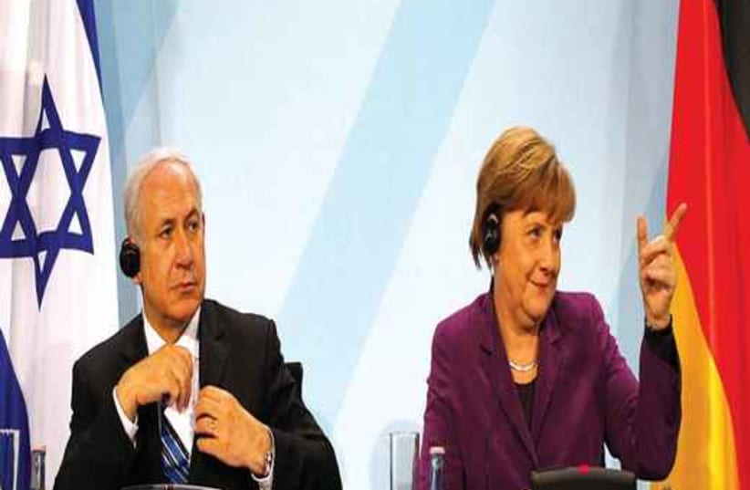 Bibi - Merkel  (photo credit: Reuters)