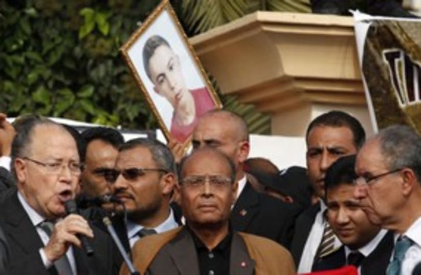 Tunisia Pres Marzouki marks Arab Spring, Sidi Bouzid_311 (photo credit: Reuters/Zoubeir Souissi)