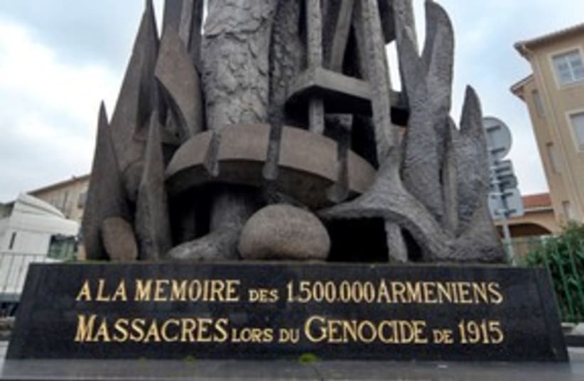 Armenian genocide memorial in Lyon, France 311 (R) (photo credit: REUTERS/Robert Pratta)