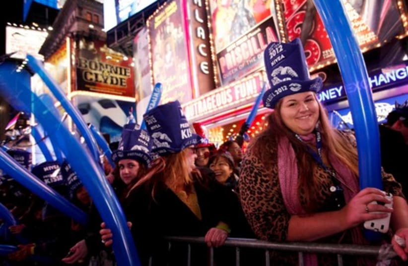 New Year 2012 celebration (photo credit: REUTERS)