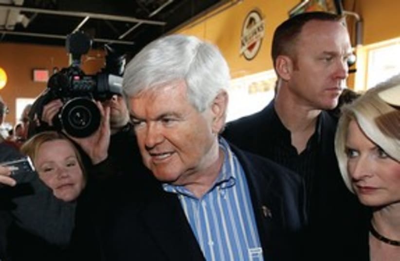 Newt Gingrich campaigns in Iowa_311 (photo credit: Reuters)