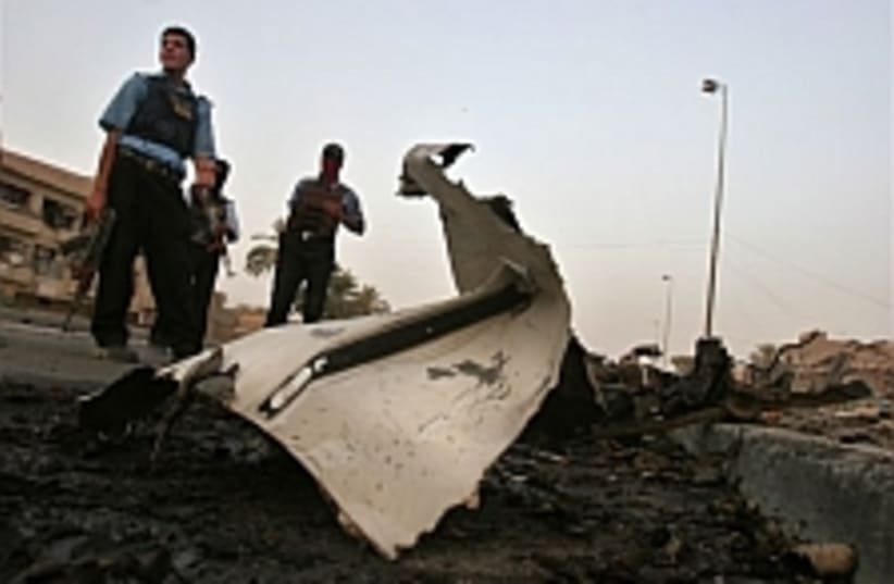 Wreckage of a car bomb e (photo credit: andrei)