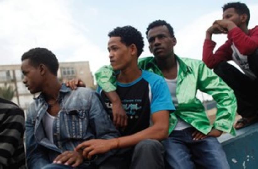 african migrants in tel aviv black 311 R (photo credit: REUTERS)