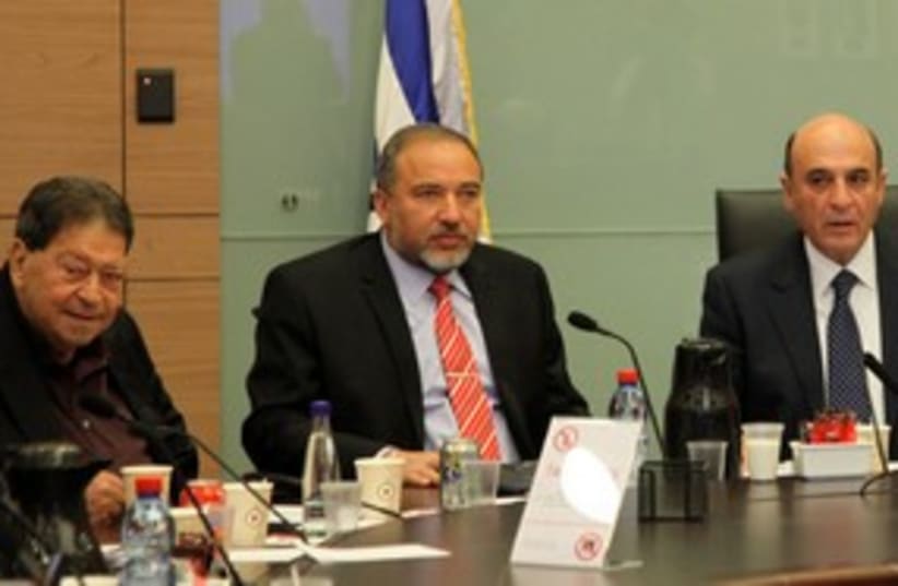 FM Lieberman at FADC meeting_311 (photo credit: Marc Israel Sellem)