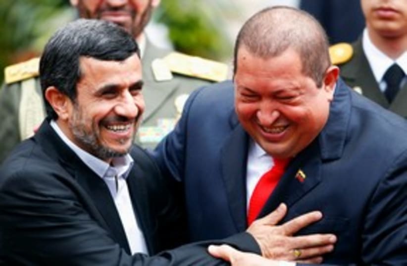 Ahmadinejad and Chavez 311 (photo credit: REUTERS)