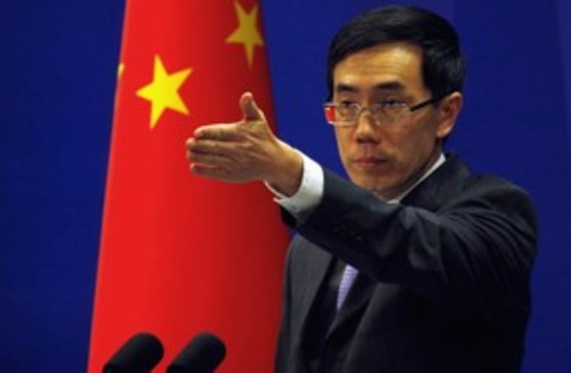 China's Foreign Ministry spokesman Liu Weimin 311 R (photo credit: REUTERS/David Gray)