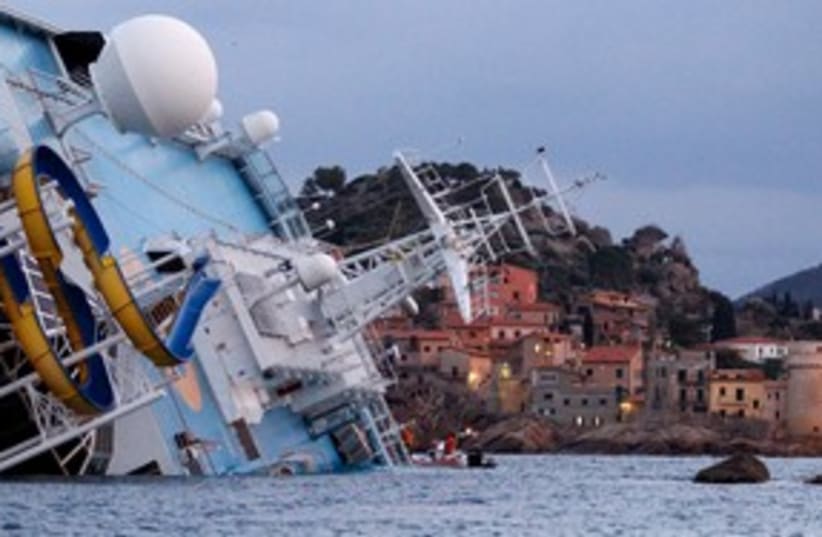 Capsized Costa Concordia cruise ship 311 (photo credit: REUTERS/ Max Rossi)