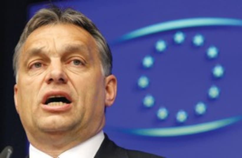 Hungarian Prime Minister Viktor Orban 311 R (photo credit: REUTERS)