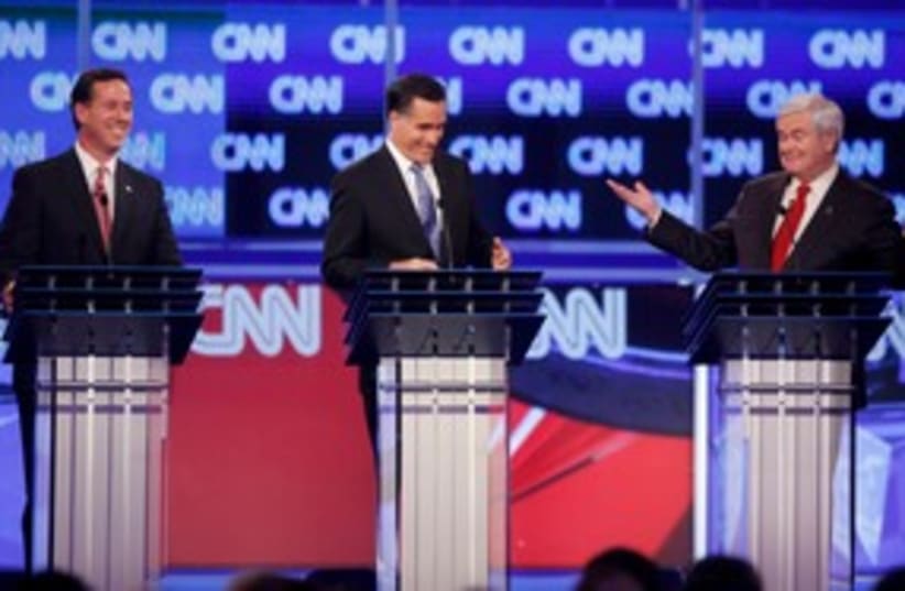 Republican presidential debate 311 (R) (photo credit: REUTERS/Jason Reed)