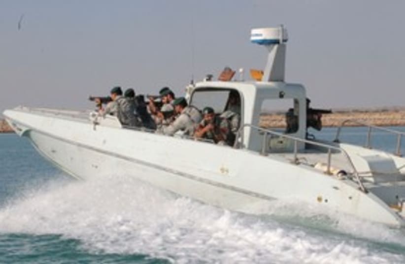 Iranian sailors in Strait of Hormuz 311 (photo credit: REUTERS)